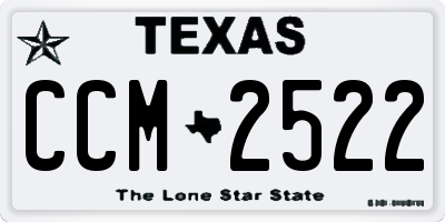 TX license plate CCM2522