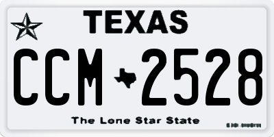 TX license plate CCM2528
