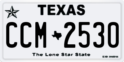 TX license plate CCM2530