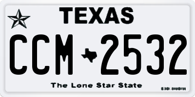 TX license plate CCM2532