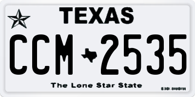 TX license plate CCM2535