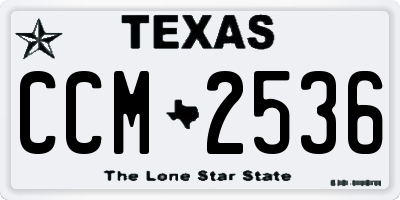 TX license plate CCM2536