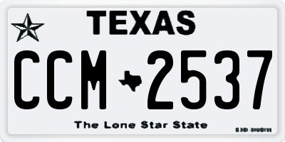 TX license plate CCM2537