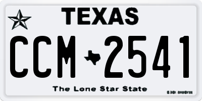TX license plate CCM2541