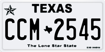 TX license plate CCM2545