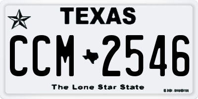 TX license plate CCM2546