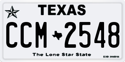 TX license plate CCM2548