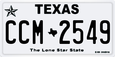 TX license plate CCM2549