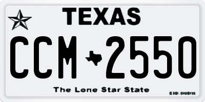 TX license plate CCM2550