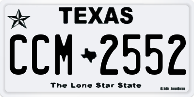TX license plate CCM2552