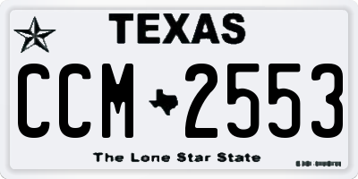 TX license plate CCM2553