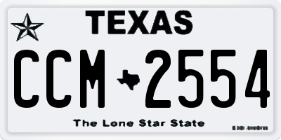 TX license plate CCM2554