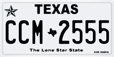 TX license plate CCM2555