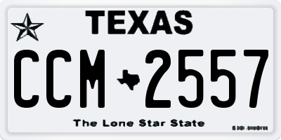 TX license plate CCM2557