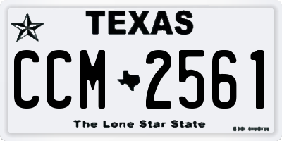 TX license plate CCM2561