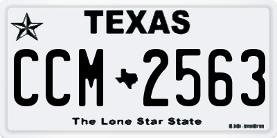 TX license plate CCM2563