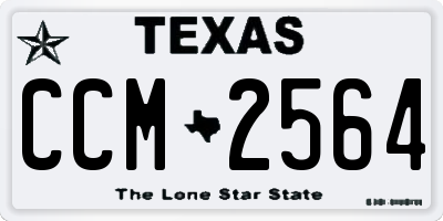 TX license plate CCM2564