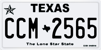 TX license plate CCM2565