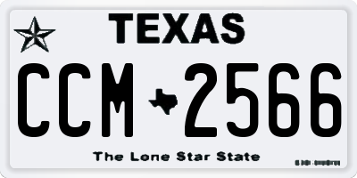 TX license plate CCM2566