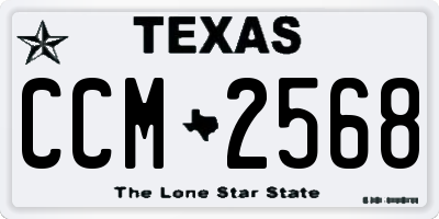 TX license plate CCM2568