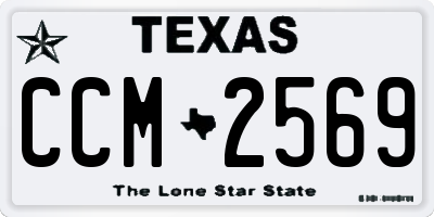 TX license plate CCM2569