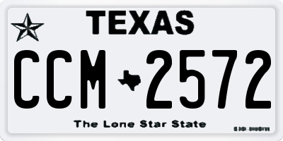 TX license plate CCM2572