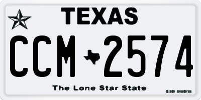 TX license plate CCM2574