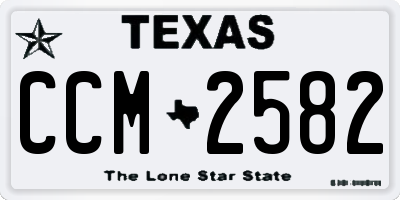 TX license plate CCM2582