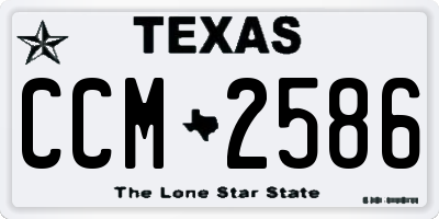 TX license plate CCM2586