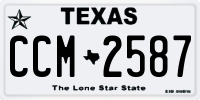 TX license plate CCM2587