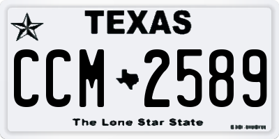 TX license plate CCM2589