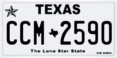 TX license plate CCM2590