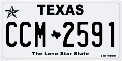 TX license plate CCM2591