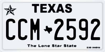 TX license plate CCM2592