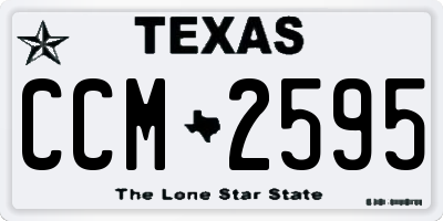 TX license plate CCM2595