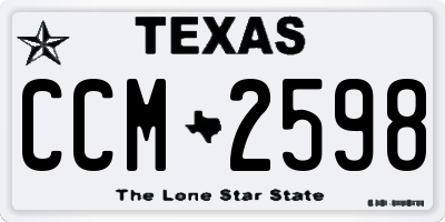 TX license plate CCM2598
