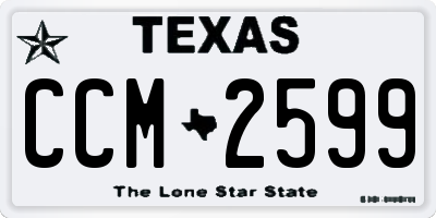 TX license plate CCM2599