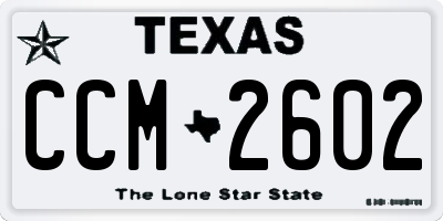 TX license plate CCM2602