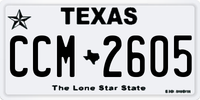 TX license plate CCM2605