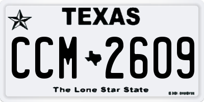TX license plate CCM2609