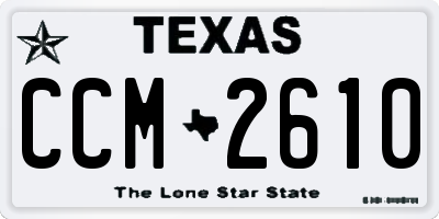 TX license plate CCM2610