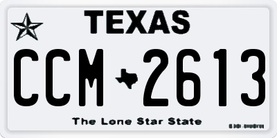 TX license plate CCM2613