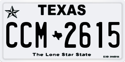 TX license plate CCM2615