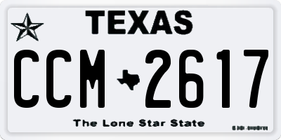 TX license plate CCM2617