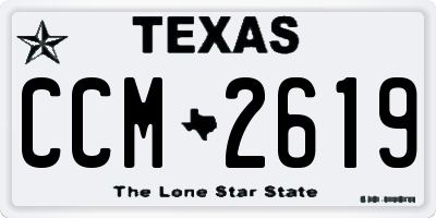 TX license plate CCM2619