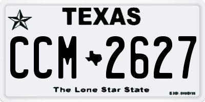 TX license plate CCM2627