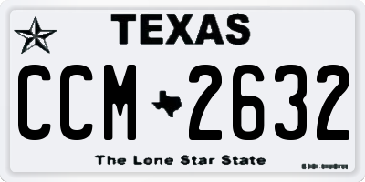 TX license plate CCM2632