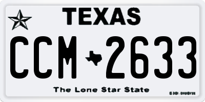 TX license plate CCM2633