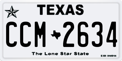 TX license plate CCM2634