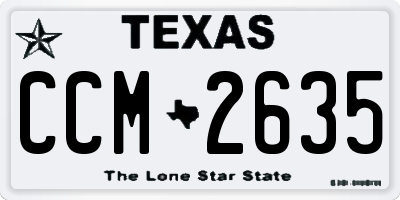 TX license plate CCM2635